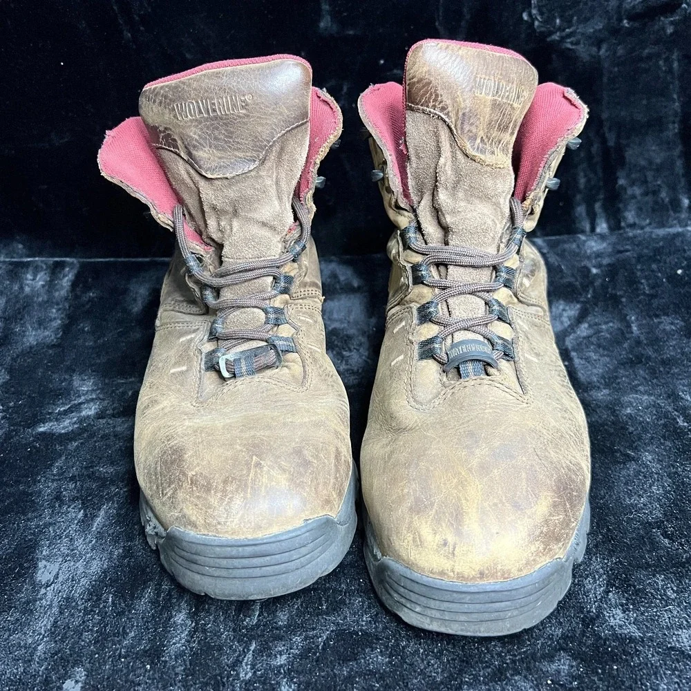 Wolverine Bonaventure W04417 Mens US 11.5 M Work Boots‎ Brown Leather Waterproof